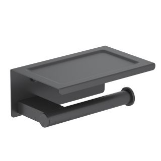 Бумагодержатель Timo Luiro 18543/03 с полкой чёрный матовый